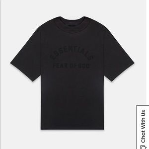Fear of God ESSENTIALS men’s jet black t-shirt
